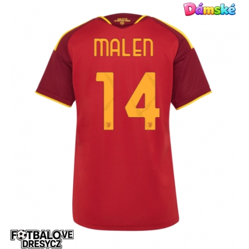 AS Roma Donyell Malen #14 Dámské Domácí Dres 2026-27 Krátký Rukáv AS Roma Donyell Malen #14 Dámské Domácí Dres 2026-27 Krátký Rukáv